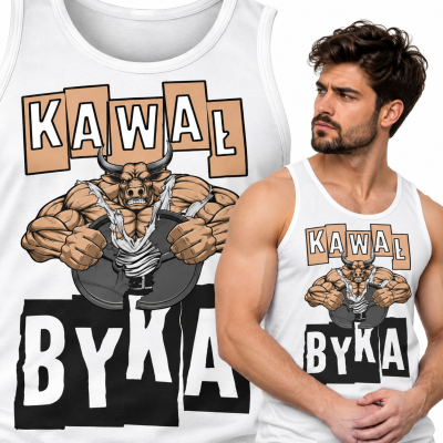 TANK TOP NA SIŁOWNIĘ  KAWAŁ BYKA
